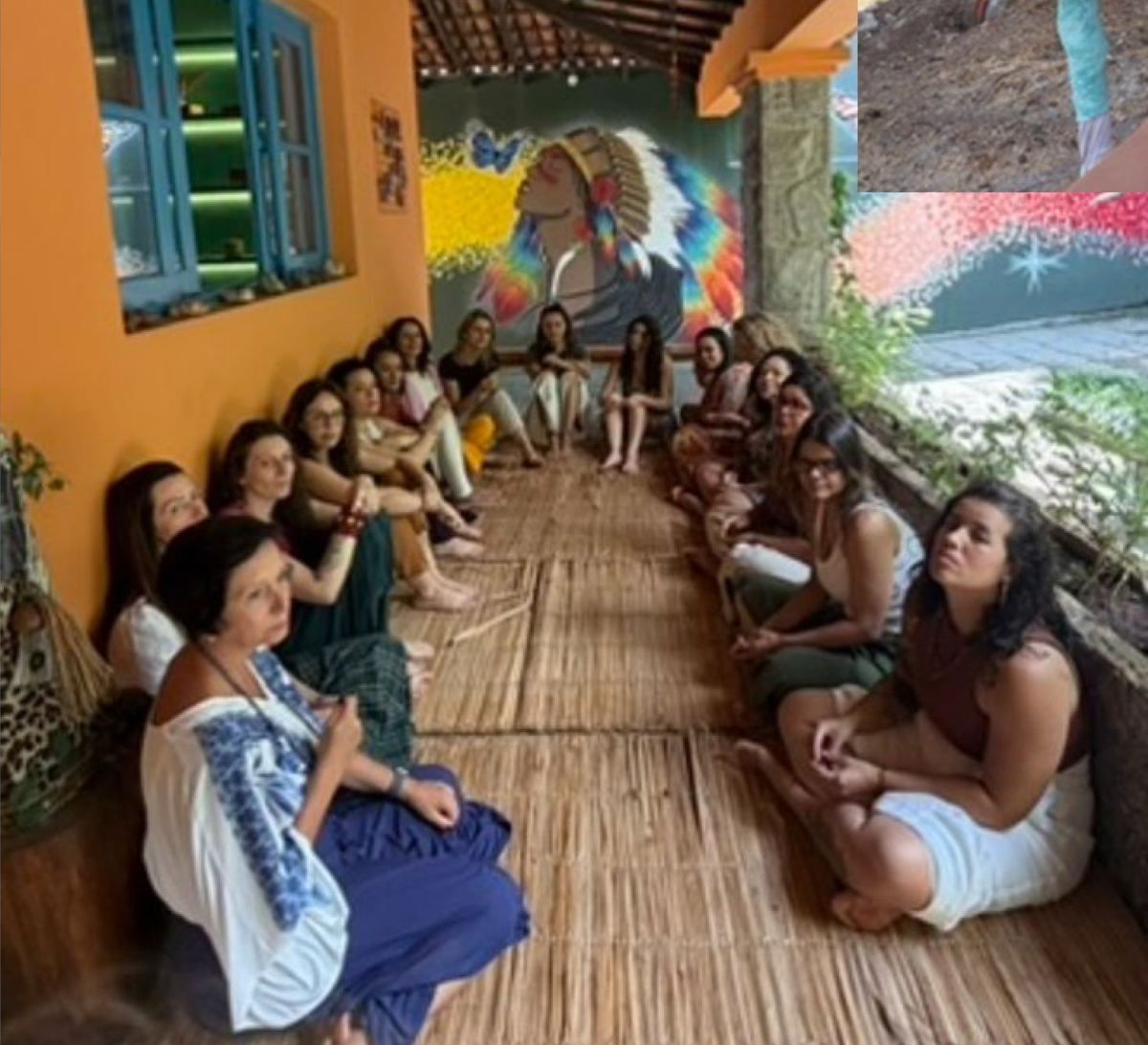 A circle of women seated together